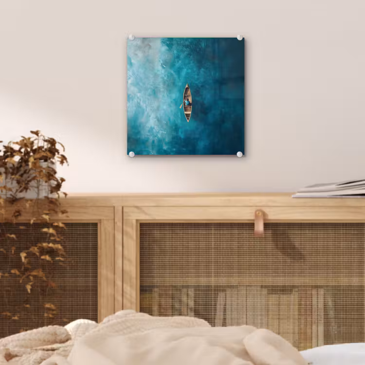 Tableau en verre - Bateau - Eau - Bleu — 5