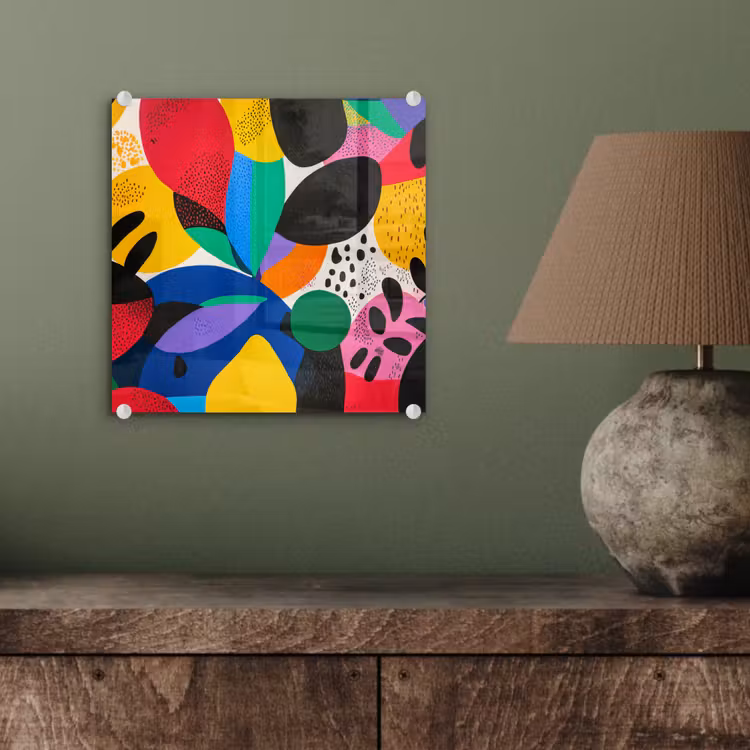 Tableau en verre - Formes - Points - Coloré — 4