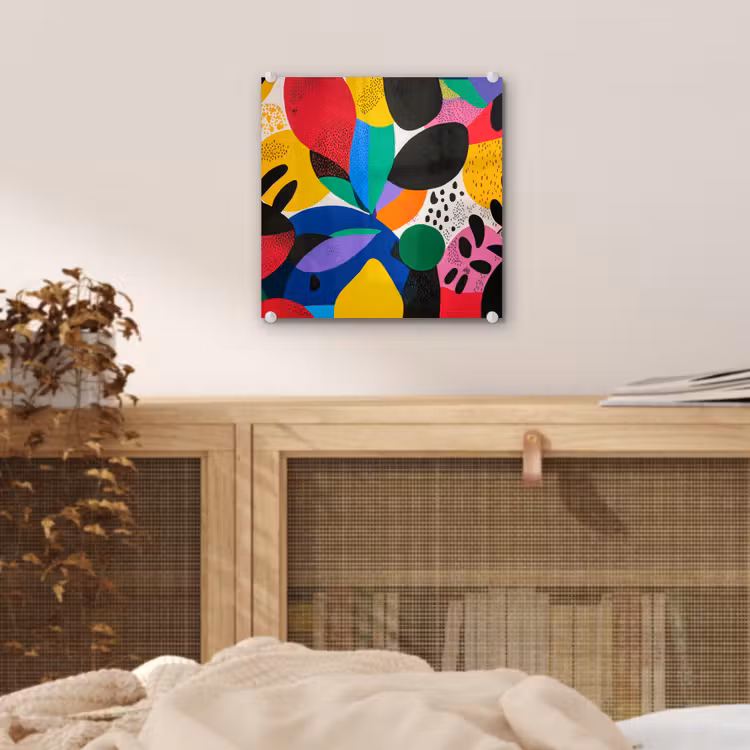 Tableau en verre - Formes - Points - Coloré — 5
