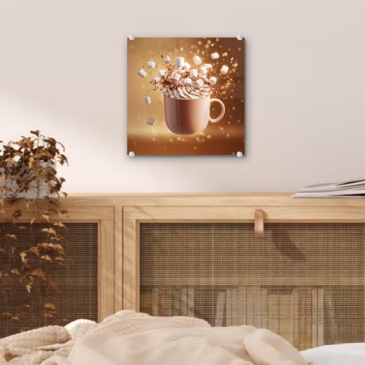 Tableau en verre - Chocolat - Boisson - Chaud - Marron — 5