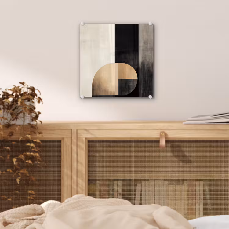 Tableau en verre - Formes - Moderne - Noir — 5