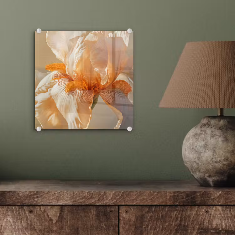 Tableau en verre - Gros plan - Orange - Iris — 4