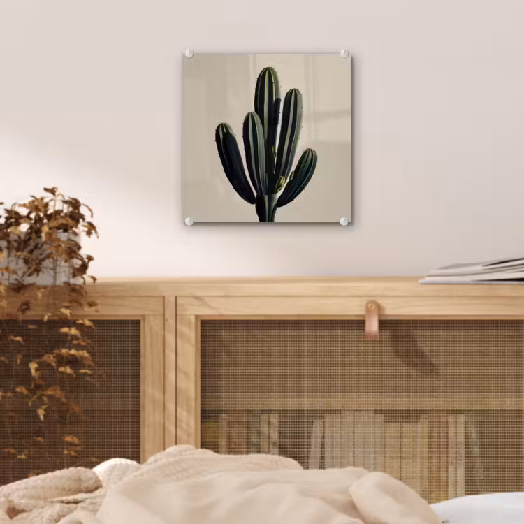 Tableau en verre - Cactus - Subtil - Vert — 5