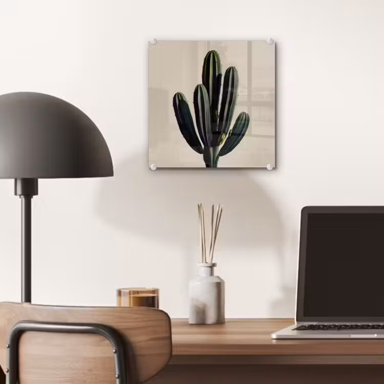 Tableau en verre - Cactus - Subtil - Vert — 7