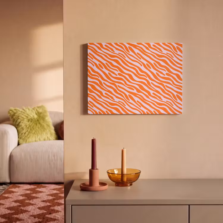 Tableau acoustique - Rayures - Dynamique - Orange — 2
