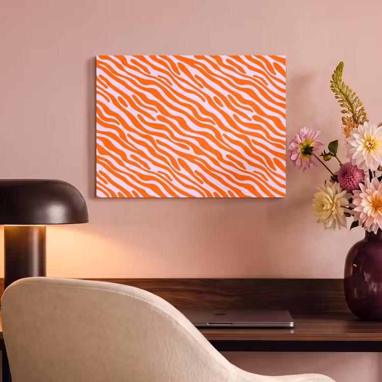 Tableau acoustique - Rayures - Dynamique - Orange — 4