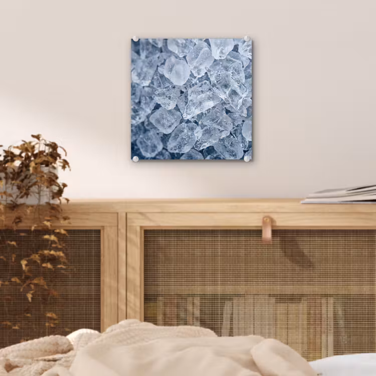 Tableau en verre - Glaçons - Eau - Bleu — 5