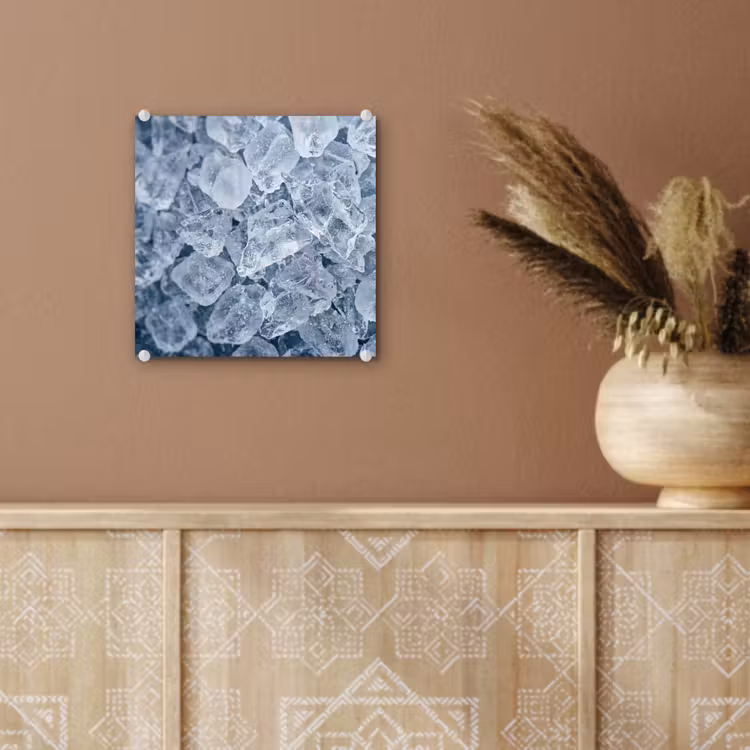 Tableau en verre - Glaçons - Eau - Bleu — 6