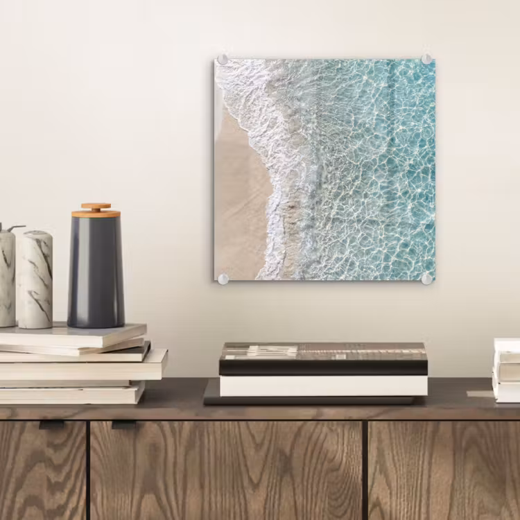 Tableau en verre - Côtière - Sable - Bleue — 2