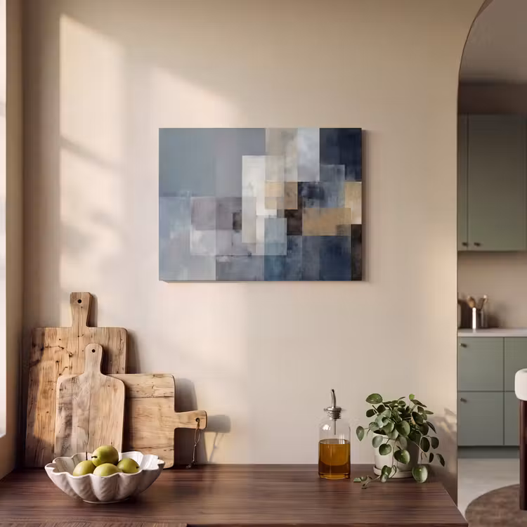 Tableau acoustique - Rectangles - Abstrait - Bleu — 3