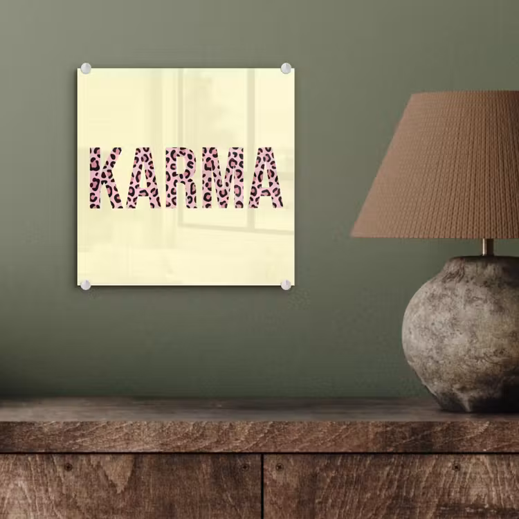 Tableau en verre - Karma - Imprimé léopard - Jaune — 4
