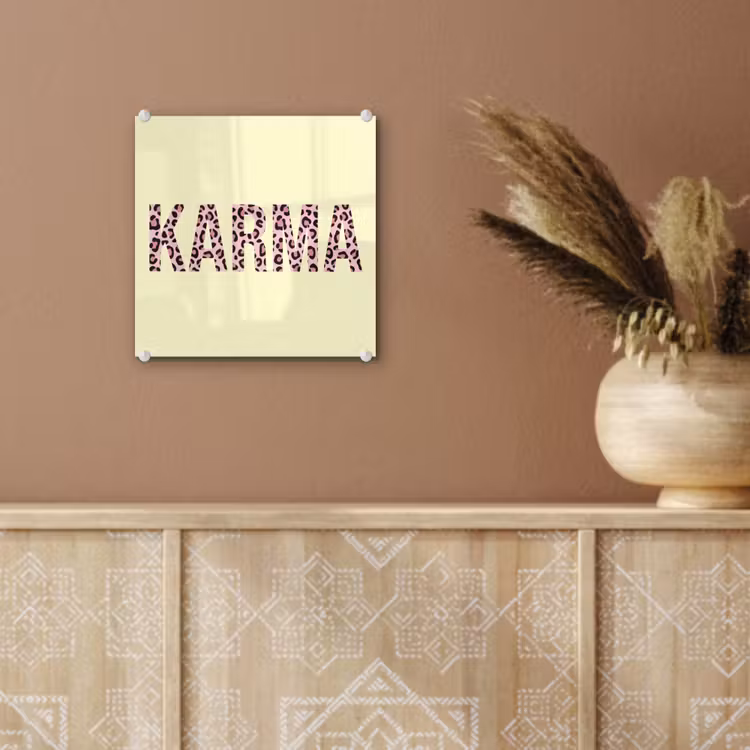 Tableau en verre - Karma - Imprimé léopard - Jaune — 6