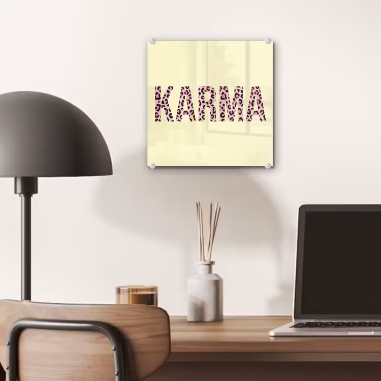 Tableau en verre - Karma - Imprimé léopard - Jaune — 7