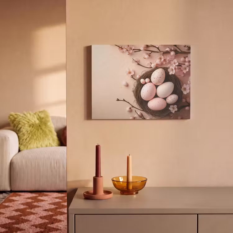 Tableau acoustique - Rose - Fleurs - Œufs — 2