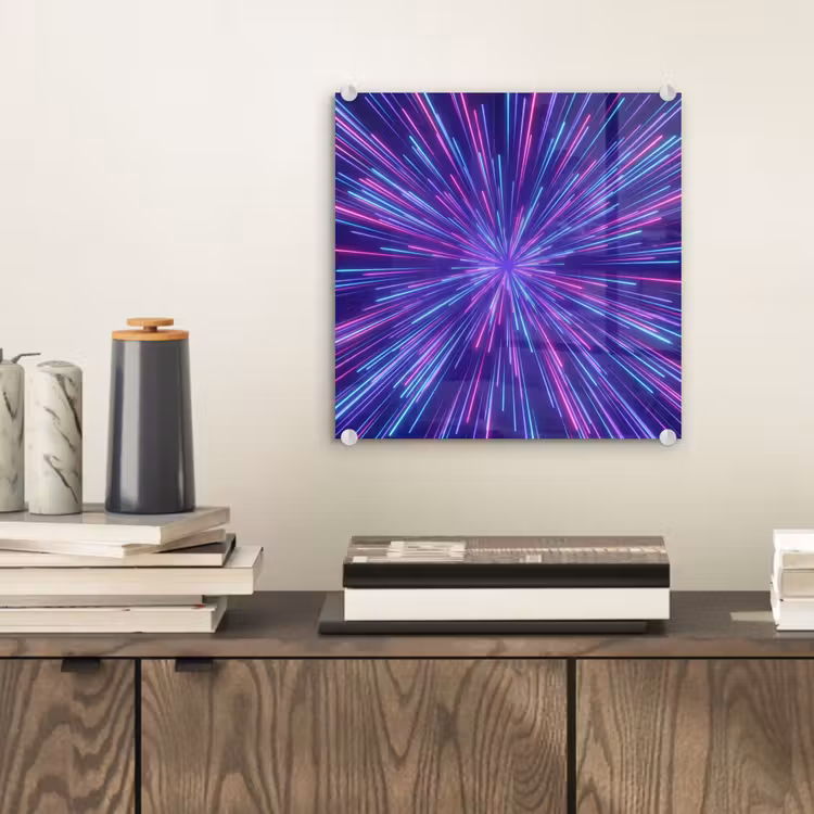 Tableau en verre - Dynamique - Espace - Coloré — 2