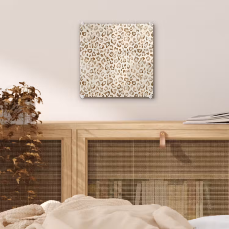 Tableau en verre - Léopard - Classique - Beige — 5