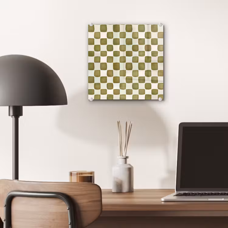 Tableau en verre - Échecs - Motif - Vert — 7