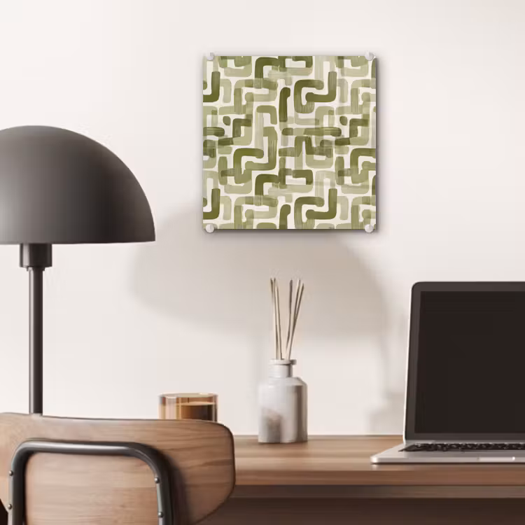 Tableau en verre - Moderne - Graphique - Vert — 7