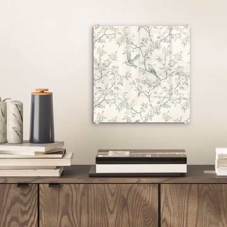 Tableau en verre - Classique - Oiseaux - Vert — 2