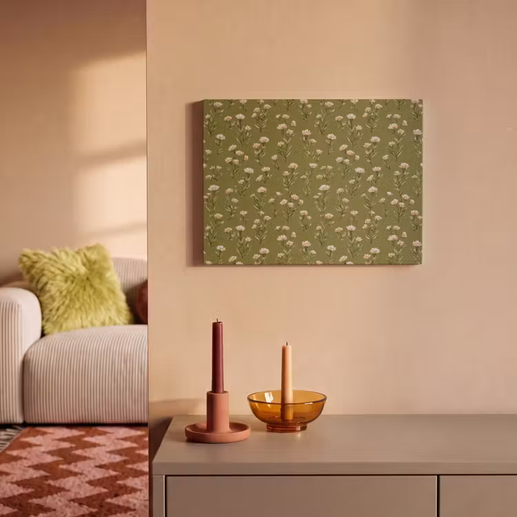 Tableau acoustique - Rustique - Fleurs - Vert — 2