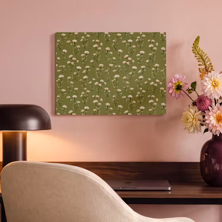 Tableau acoustique - Rustique - Fleurs - Vert — 4