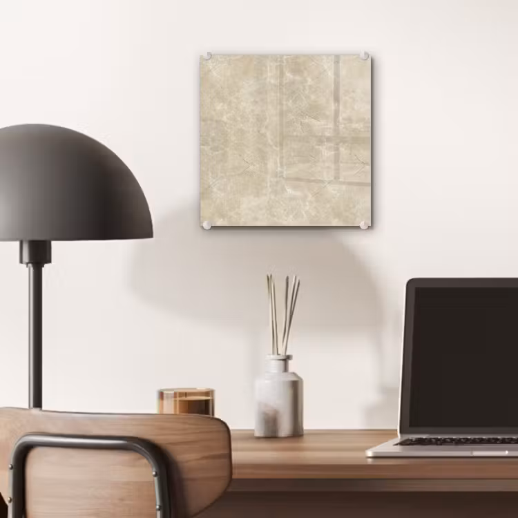 Tableau en verre - Beige clair - Marbre - Veines de diffusion — 7