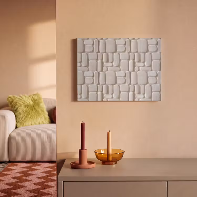 Tableau acoustique - Relief - Texture - Blanc — 2