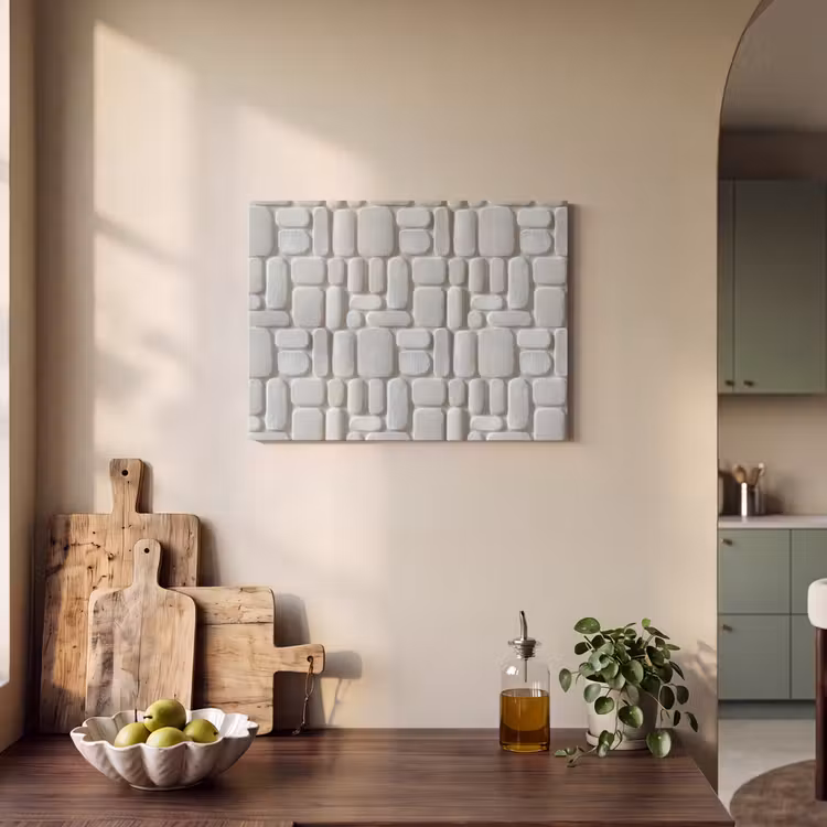 Tableau acoustique - Relief - Texture - Blanc — 3