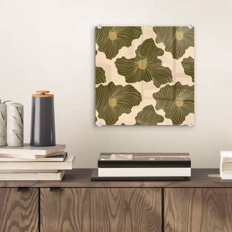 Tableau en verre - Moderne - Abstrait - Vert — 2