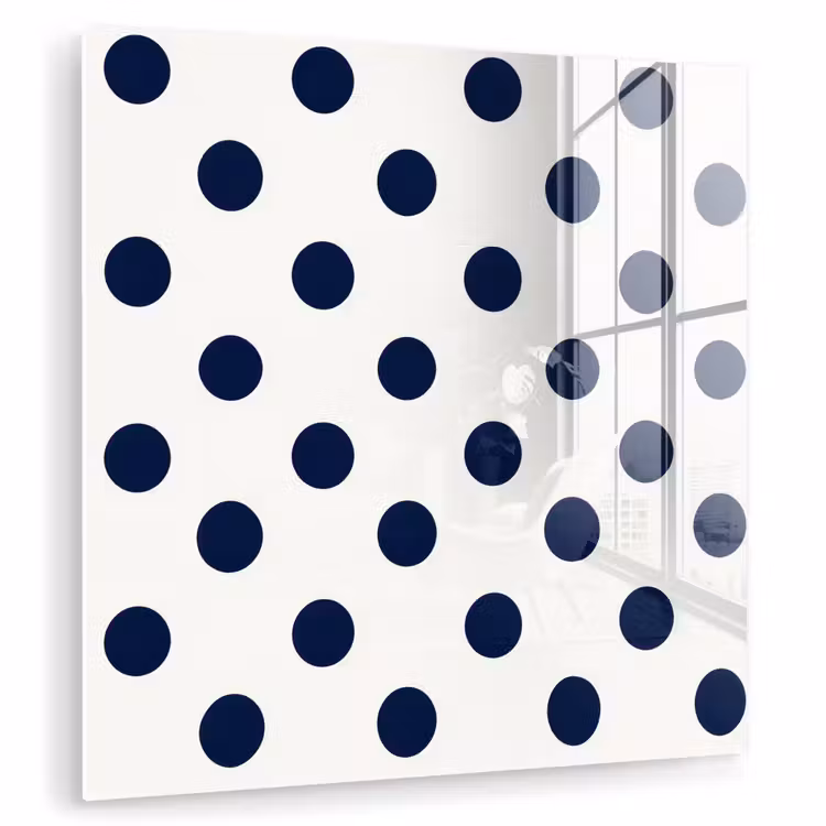 Tableau en verre - Classique - Points - Bleu — 1