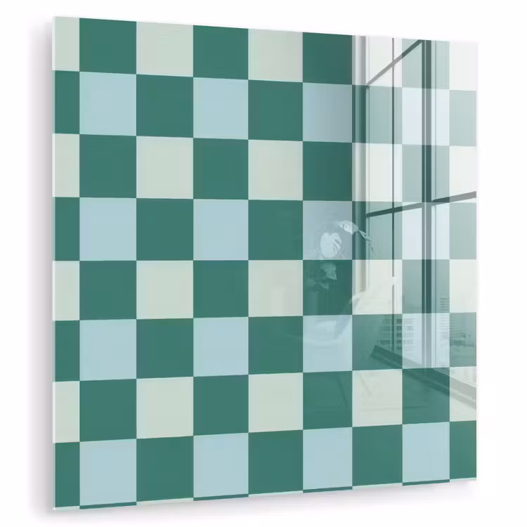 Tableau en verre - Échecs - Classique - Vert — 1