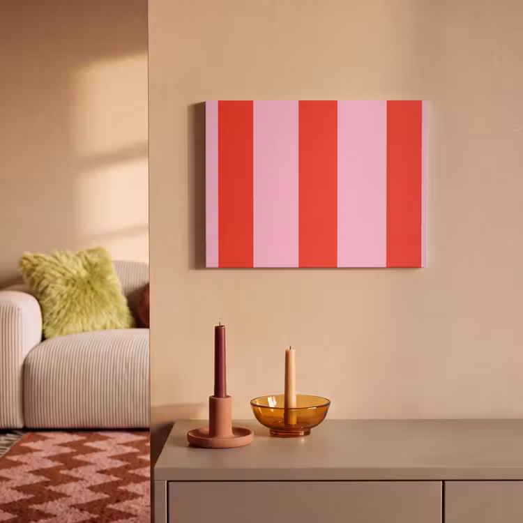 Tableau acoustique - Rayures - Classique - Rose — 2