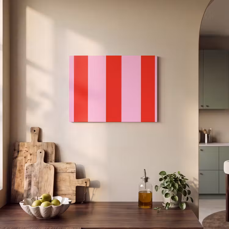 Tableau acoustique - Rayures - Classique - Rose — 3