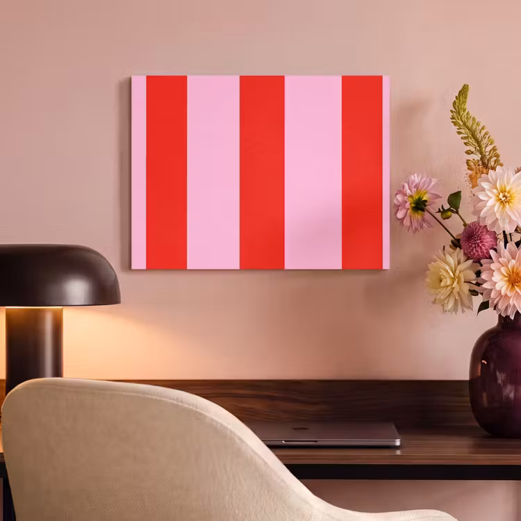 Tableau acoustique - Rayures - Classique - Rose — 4