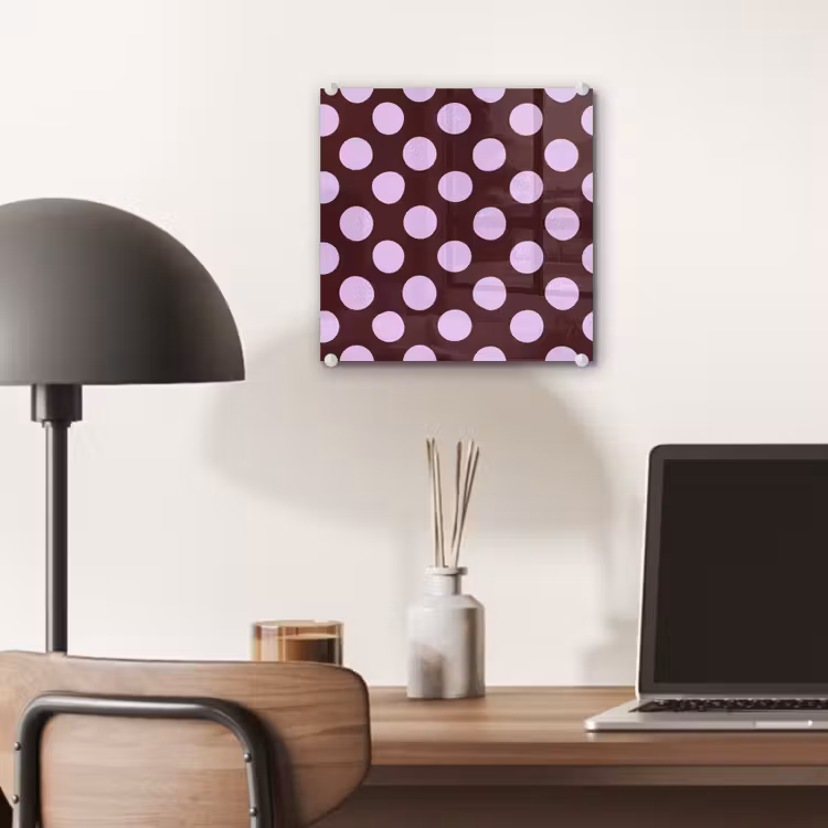 Tableau en verre - Classique - Points - Violet — 7