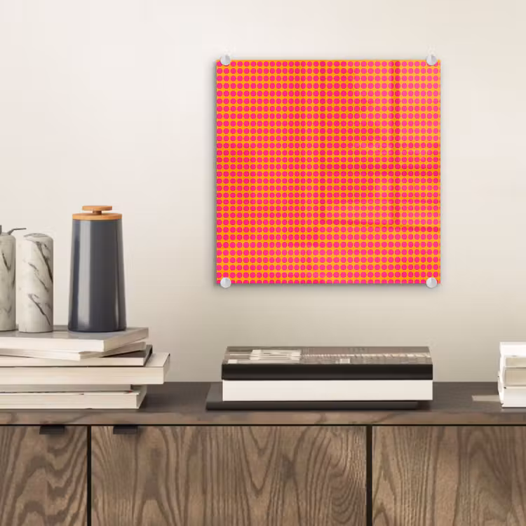 Tableau en verre - Moderne - Points - Orange — 2