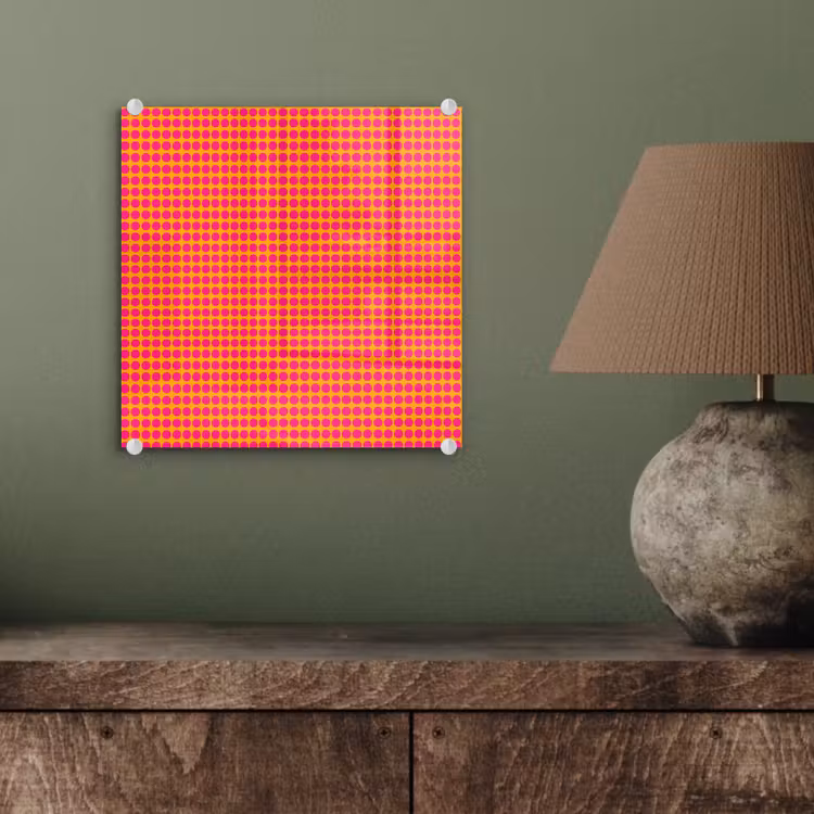 Tableau en verre - Moderne - Points - Orange — 4