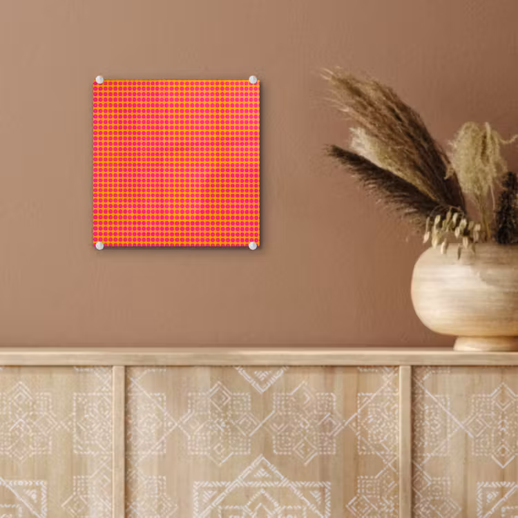 Tableau en verre - Moderne - Points - Orange — 6