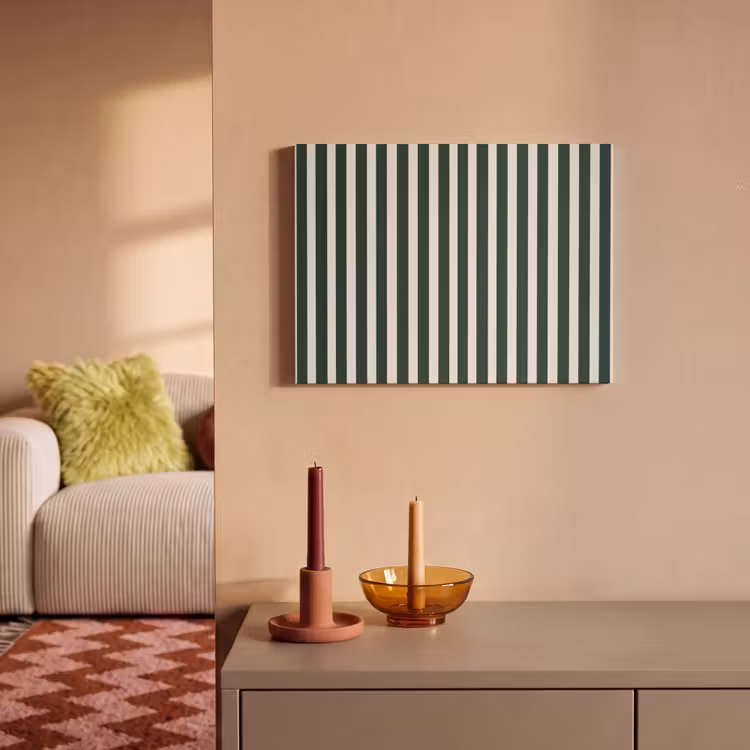 Tableau acoustique - Rayures - Classique - Vert — 2