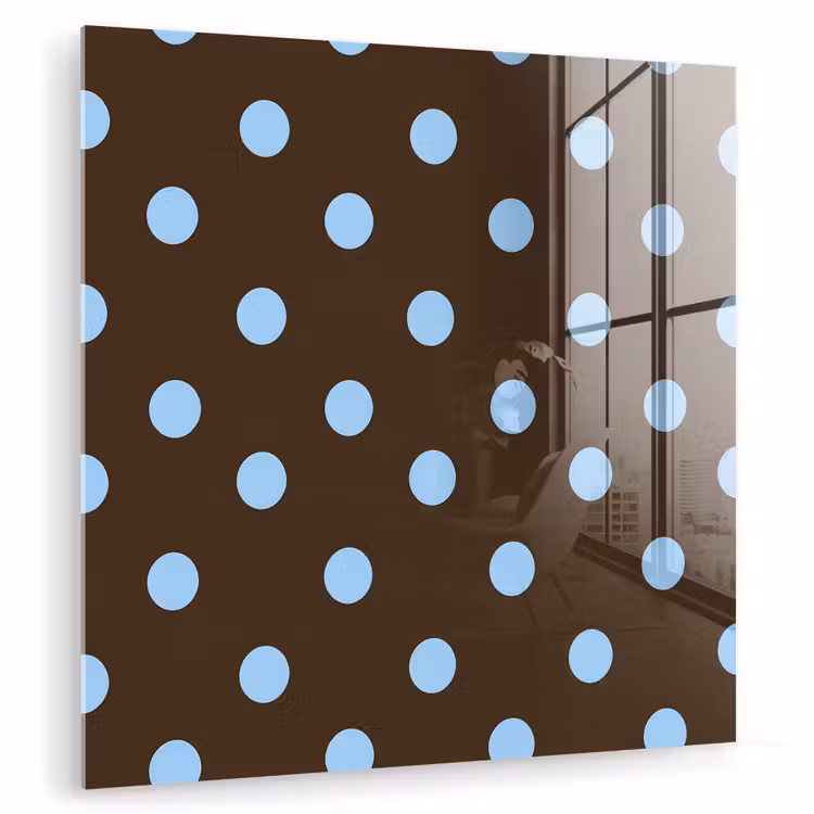 Tableau en verre - Classique - Points - Marron — 1