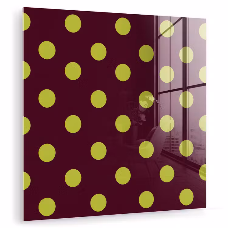 Tableau en verre - Classique - Points - Vert — 1