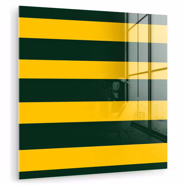 Tableau en verre - Classique - Rayures - Vert — 1