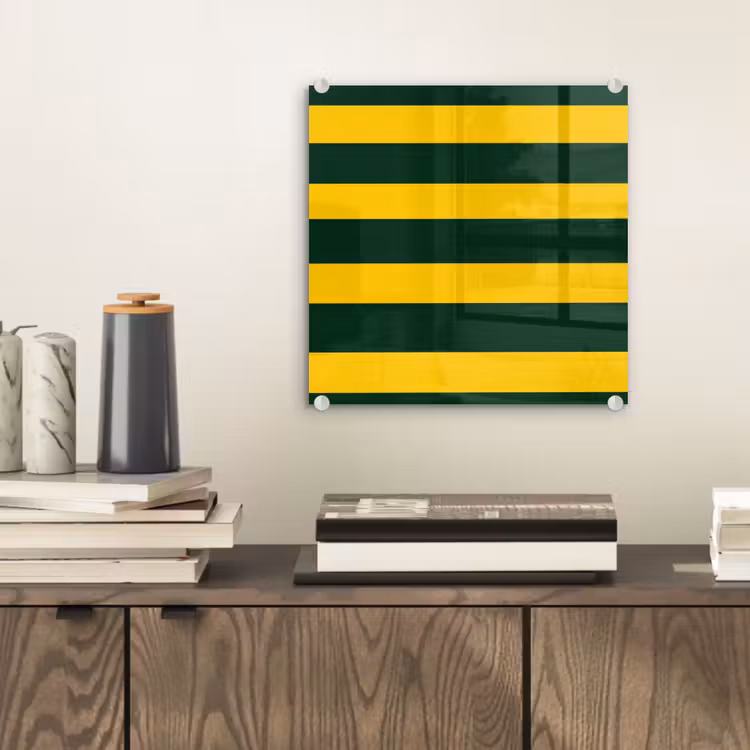 Tableau en verre - Classique - Rayures - Vert — 2