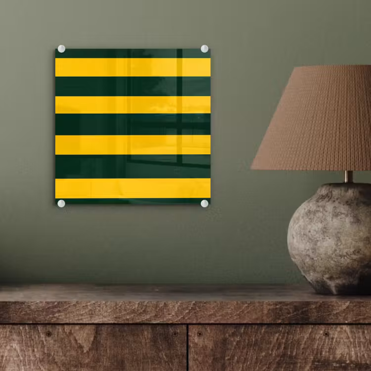 Tableau en verre - Classique - Rayures - Vert — 4