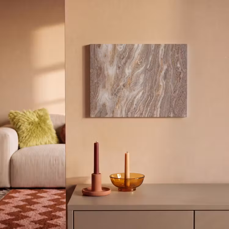 Tableau acoustique - Texture - Pierre - Abstrait - Beige — 2
