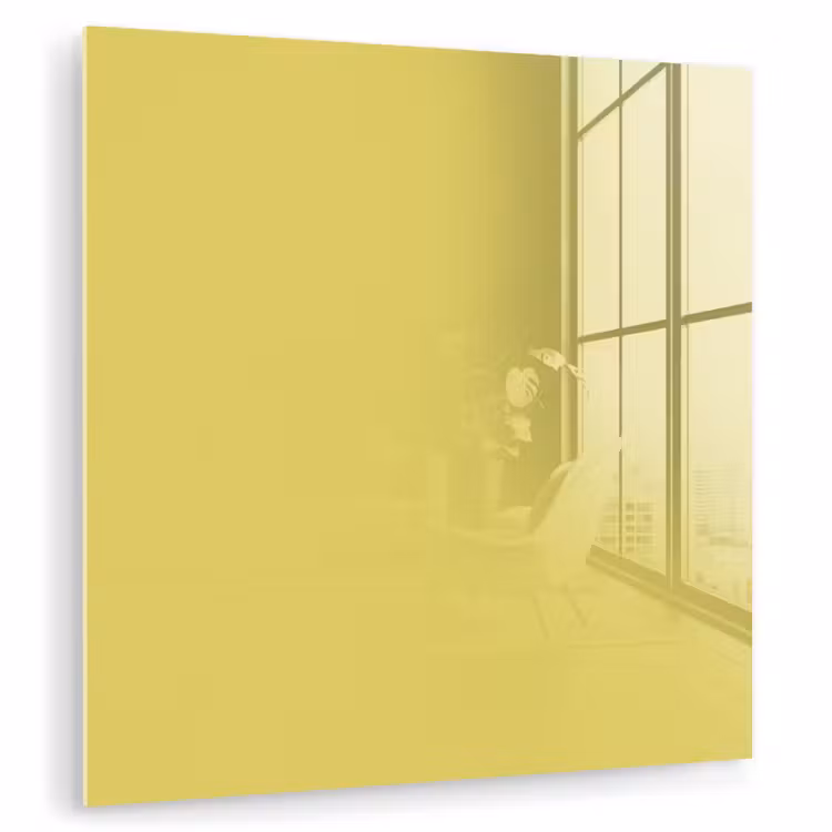 Tableau en verre - Doré - Ocre - Jaune — 1