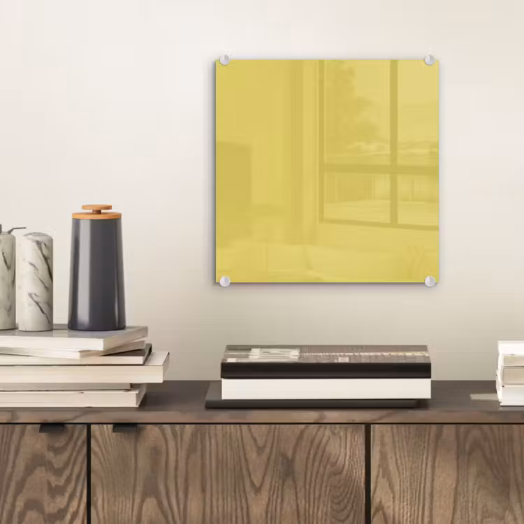 Tableau en verre - Doré - Ocre - Jaune — 2