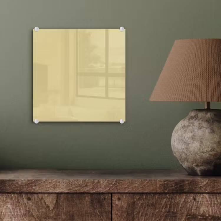 Tableau en verre - Doré - Trèfle - Jaune — 4