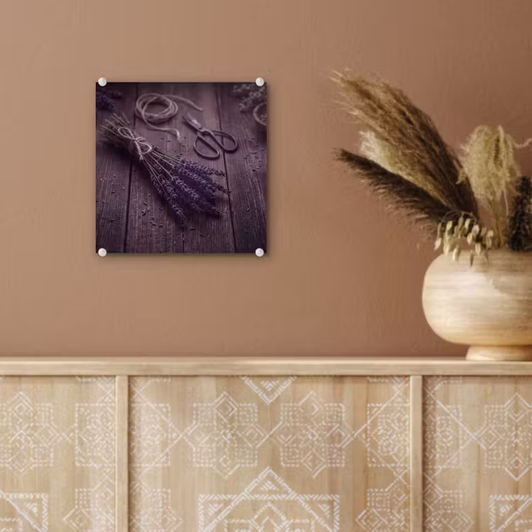 Tableau en verre - Fleurs - Rustique - Violet — 6