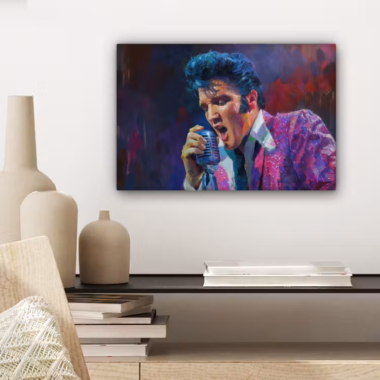Tableau sur toile - Expressive - Microphone - Violet — 4